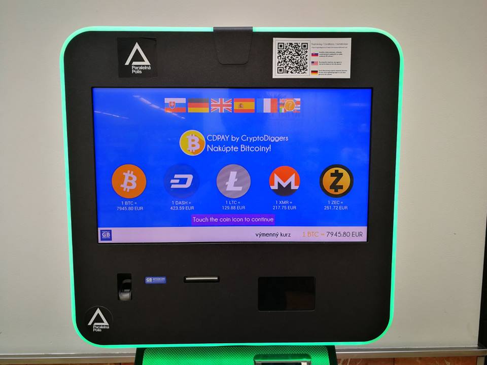Anonymná kryptomena monero sa dá kúpiť v bitcoinmatoch Cryptodiggers v Bratislave
